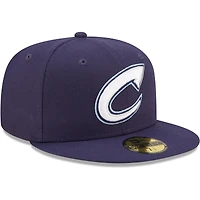 Men's New Era Navy Columbus Clippers Authentic Collection 59FIFTY Fitted Hat