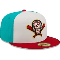 Men's New Era White/Red Veleros De Columbus Copa La Diversion 59FIFTY Fitted Hat