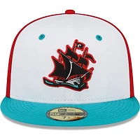 Men's New Era White Columbus Clippers Copa De La Diversion 59FIFTY Fitted Hat