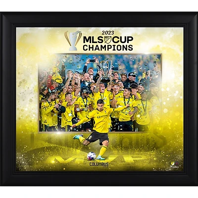 Collage encadré 15" x 17" des champions de la Coupe MLS 2023 de Columbus Crew