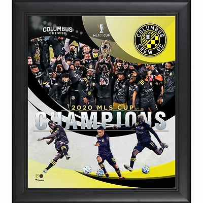 Collage encadré 15" x 17" des champions de la Coupe MLS 2020 de Columbus Crew