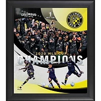 Collage encadré 15" x 17" des champions de la Coupe MLS 2020 de Columbus Crew