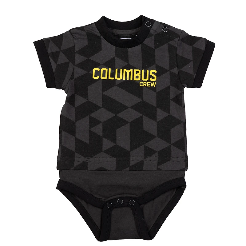 Body t-shirt ras du cou Columbus gris anthracite pour bébé Sport Design Sweden