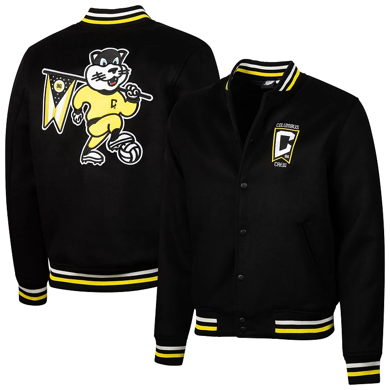 Veste universitaire en laine noire Columbus Crew Free Kick pour homme de Sport Design Sweden