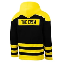 Men's Sport Design Sweden  Black Columbus Crew Hat Trick Hockey Pullover Hoodie