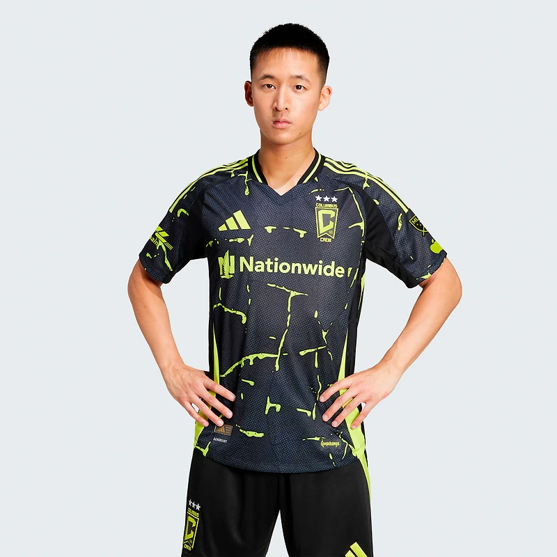 Men's adidas Black Columbus Crew 2025 The Goosebumps Kit Authentic Jersey