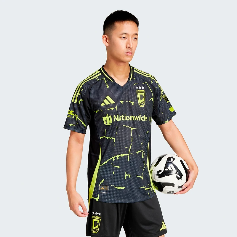 Men's adidas Black Columbus Crew 2025 The Goosebumps Kit Authentic Jersey