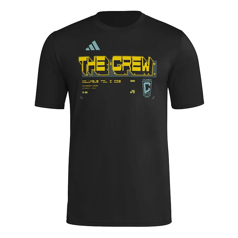 Men's adidas Black Columbus Crew 2026 Anthem AEROREADY Pregame T-Shirt