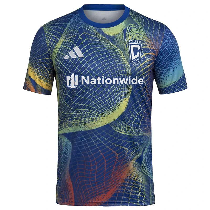 Haut d'avant-match adidas Columbus Crew 2025 United We Play AEROREADY bleu pour homme