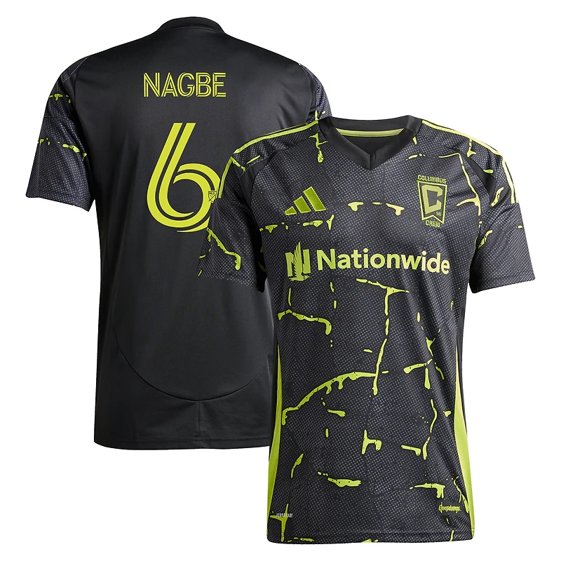 Men's adidas Darlington Nagbe Black Columbus Crew 2025 The Goosebumps Kit Replica Player Jersey