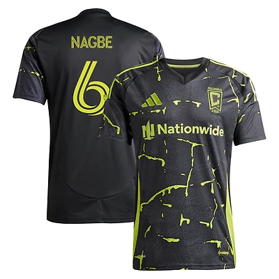 Men's adidas Darlington Nagbe Black Columbus Crew 2025 The Goosebumps Kit Replica Player Jersey