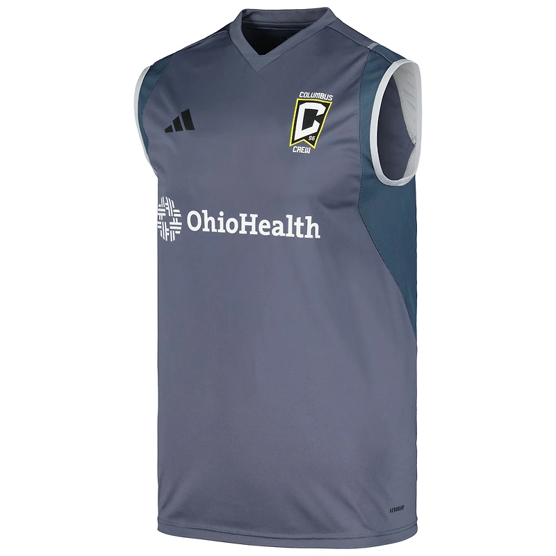 Men's adidas Gray Columbus Crew 2024 AREOREADY Sleeveless Training Jersey