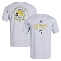 T-shirt adidas Columbus Crew World Pitch gris chiné pour homme
