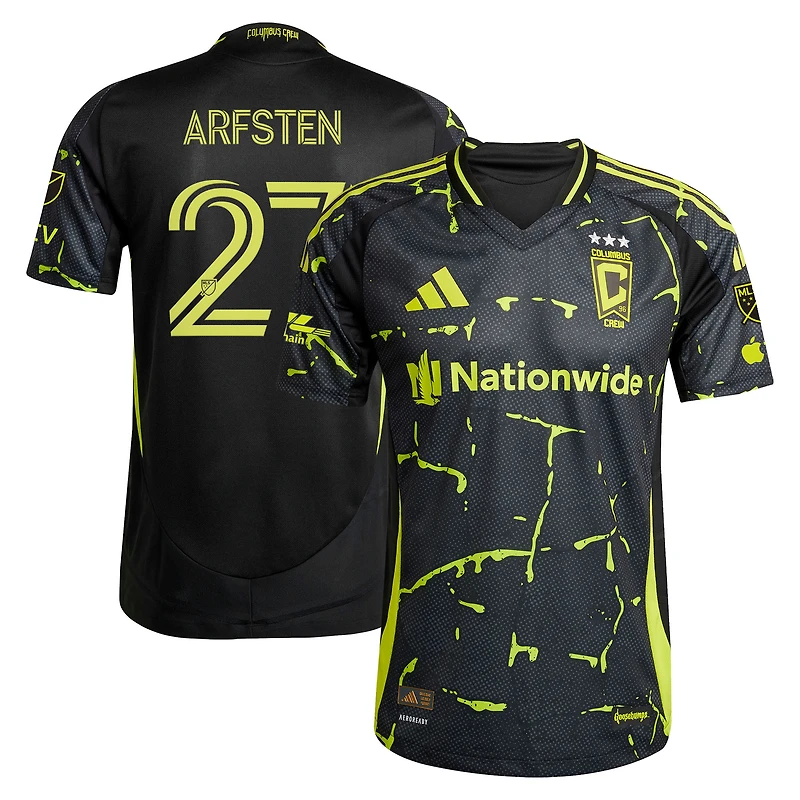 Men's adidas Maximilian Arfsten Black Columbus Crew 2025 The Goosebumps Kit On-Field Authentic Jersey