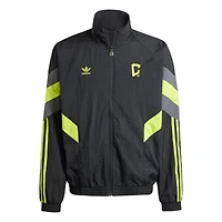 Veste de survêtement zippée intégrale noire Adidas Originals Columbus Crew pour homme la collection Culturewear