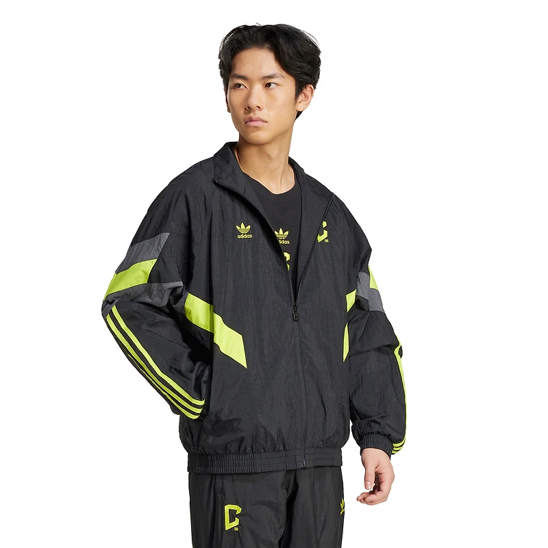 Veste de survêtement zippée intégrale noire Adidas Originals Columbus Crew pour homme la collection Culturewear