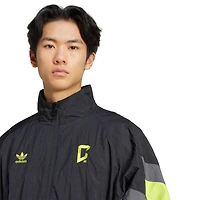 Veste de survêtement zippée intégrale noire Adidas Originals Columbus Crew pour homme la collection Culturewear