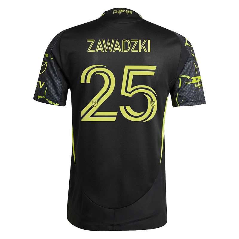 Maillot de joueur authentique pour homme adidas Sean Zawadzki Columbus Crew 2025 The Goosebumps Kit Black