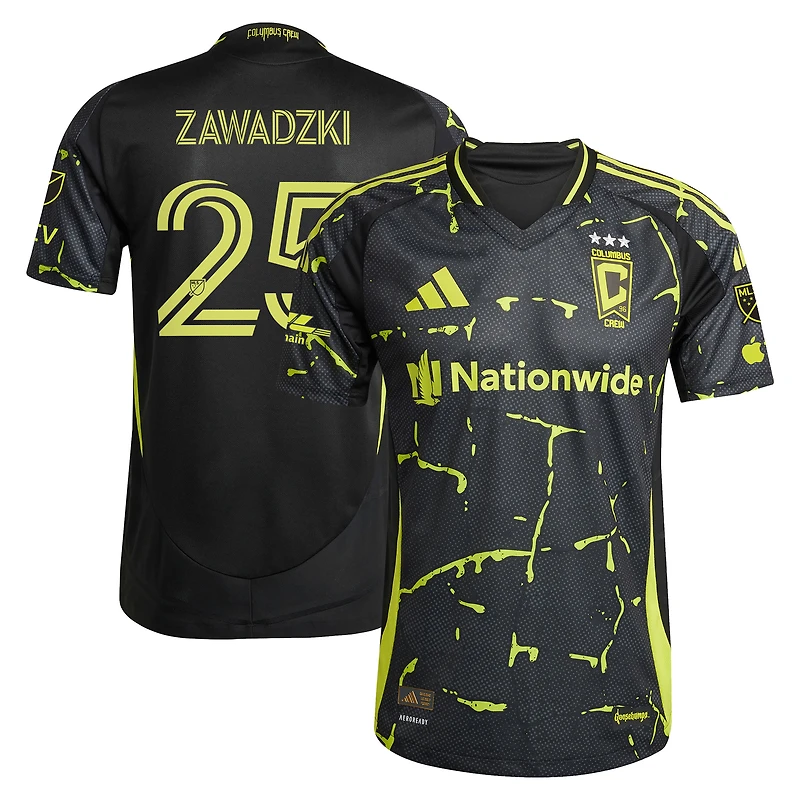 Men's adidas Sean Zawadzki Black Columbus Crew 2025 The Goosebumps Kit Authentic Player Jersey