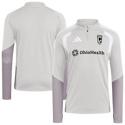 Haut d'entraînement zippé 1/4 adidas Silver Columbus Crew 2026 Tiro Competition pour homme