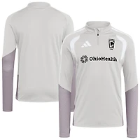 Haut d'entraînement zippé 1/4 adidas Silver Columbus Crew 2026 Tiro Competition pour homme