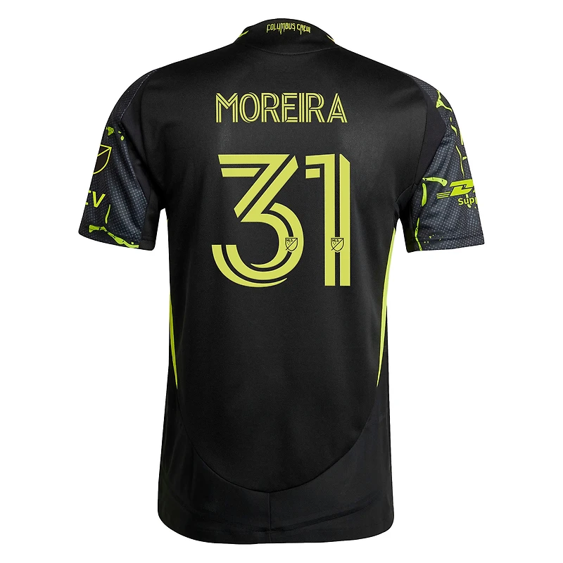 Maillot authentique adidas Steven Moreira noir Columbus Crew 2025 « Chair de poule » pour homme