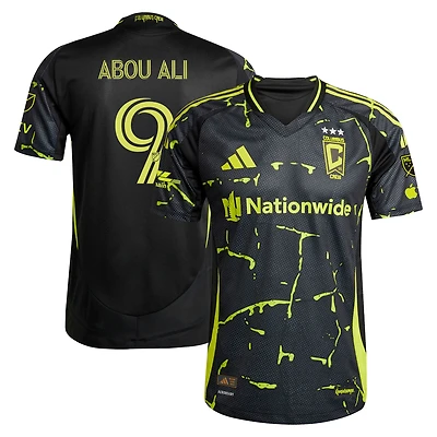 Men's adidas Wessam Abou Ali Black Columbus Crew 2025 The Goosebumps Kit On-Field Authentic Jersey