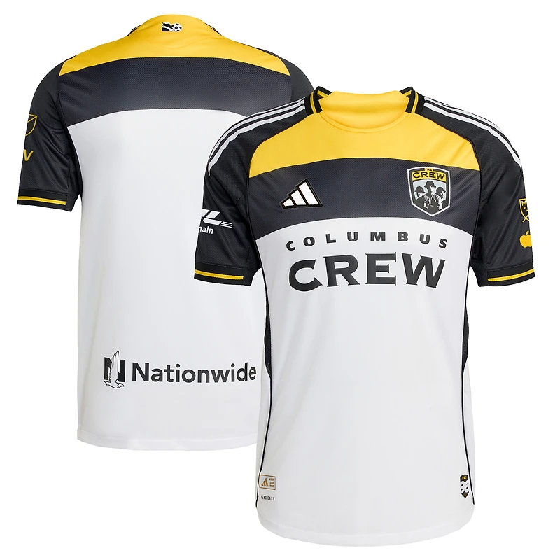 maillot Adidas Columbus Crew 2025 blanc pour homme, troisième authentique