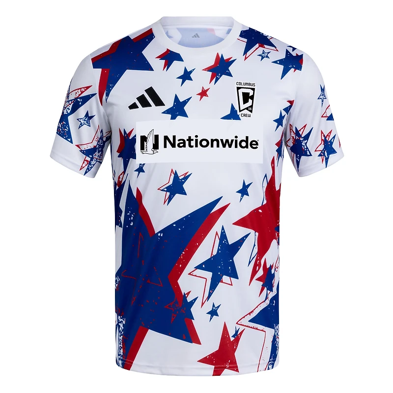 Men's adidas  White Columbus Crew 2026 Americana Pre-Match Jersey