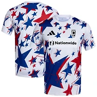 Men's adidas  White Columbus Crew 2026 Americana Pre-Match Jersey
