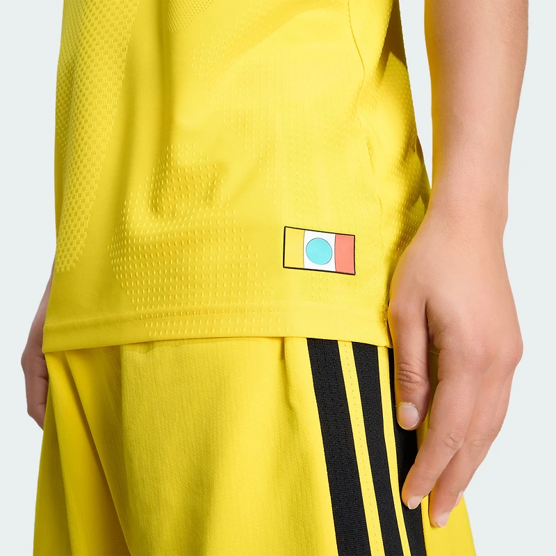 Men's adidas Yellow Columbus Crew 2026 The Crafted for Excellence Kit On-Field Authentic Patch Jersey