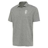 Polo ras du cou Columbus gris chiné Antigua pour homme