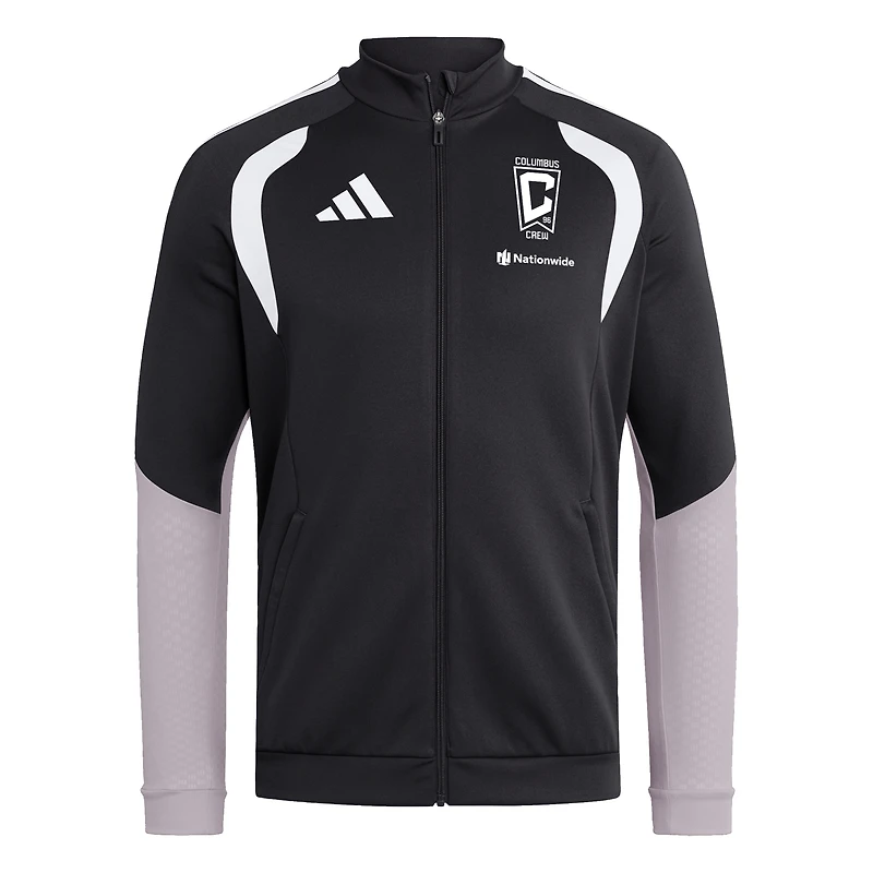 Veste d'entraînement de compétition Columbus Crew 2026 noire pour homme, fermeture éclair intégrale