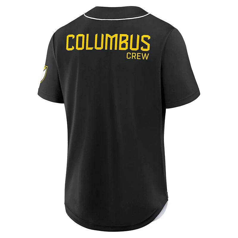 Men's Fanatics Black Columbus Crew Injury Time Baseball Jersey