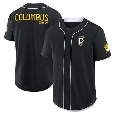 Men's Fanatics Black Columbus Crew Injury Time Baseball Jersey