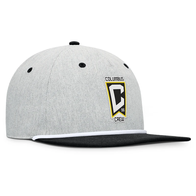 Men's Fanatics Heather Gray Columbus Crew Chip Golfer Snapback Hat