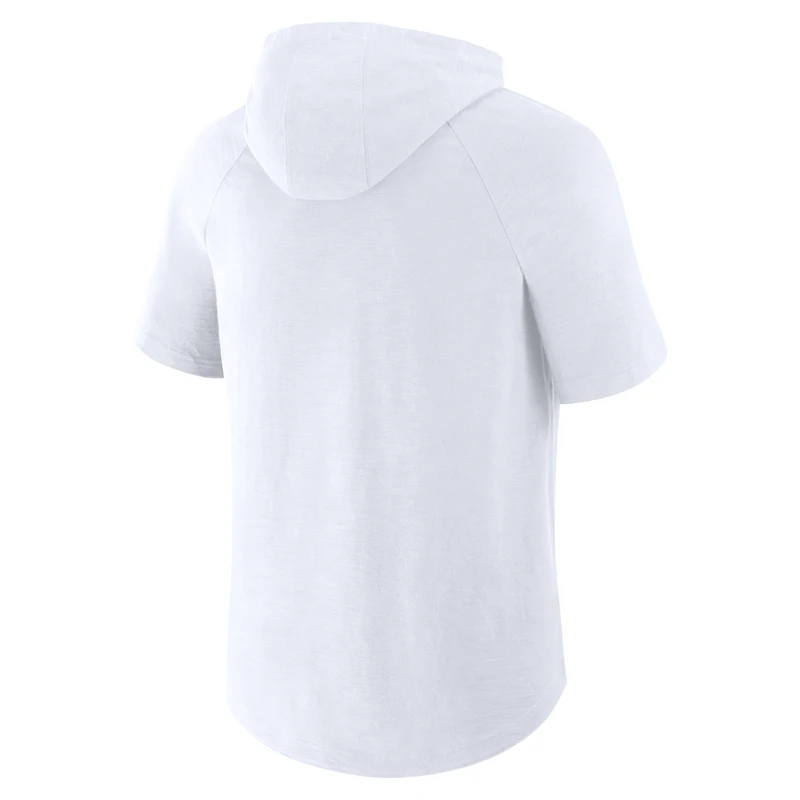 Sweat à capuche manches courtes raglan blanc Columbus Crew Hat Trick Stadium Slub pour hommes Fanatics