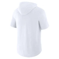 Sweat à capuche manches courtes raglan blanc Columbus Crew Hat Trick Stadium Slub pour hommes Fanatics