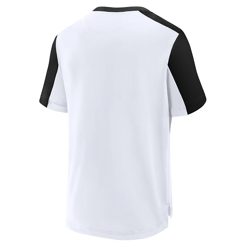 T-shirt Henley blanc pour homme Fanatics Columbus Crew Striker