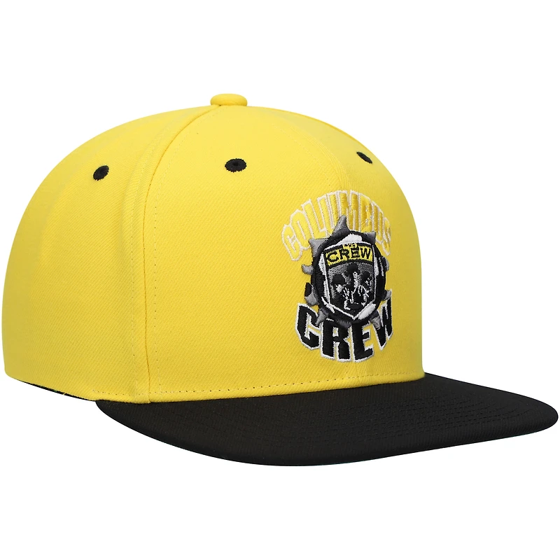 Casquette Mitchell & Ness Gold Columbus Crew Breakthrough Snapback pour homme