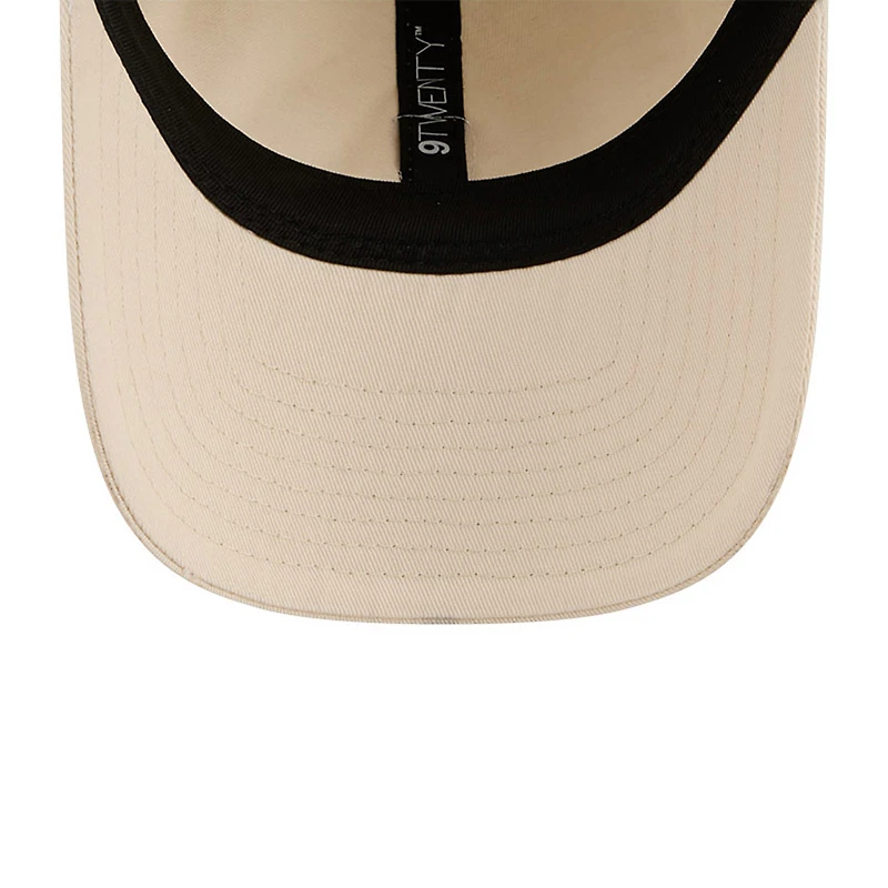 Men's New Era Beige Columbus Crew Micro Team Logo 9TWENTY Adjustable Hat