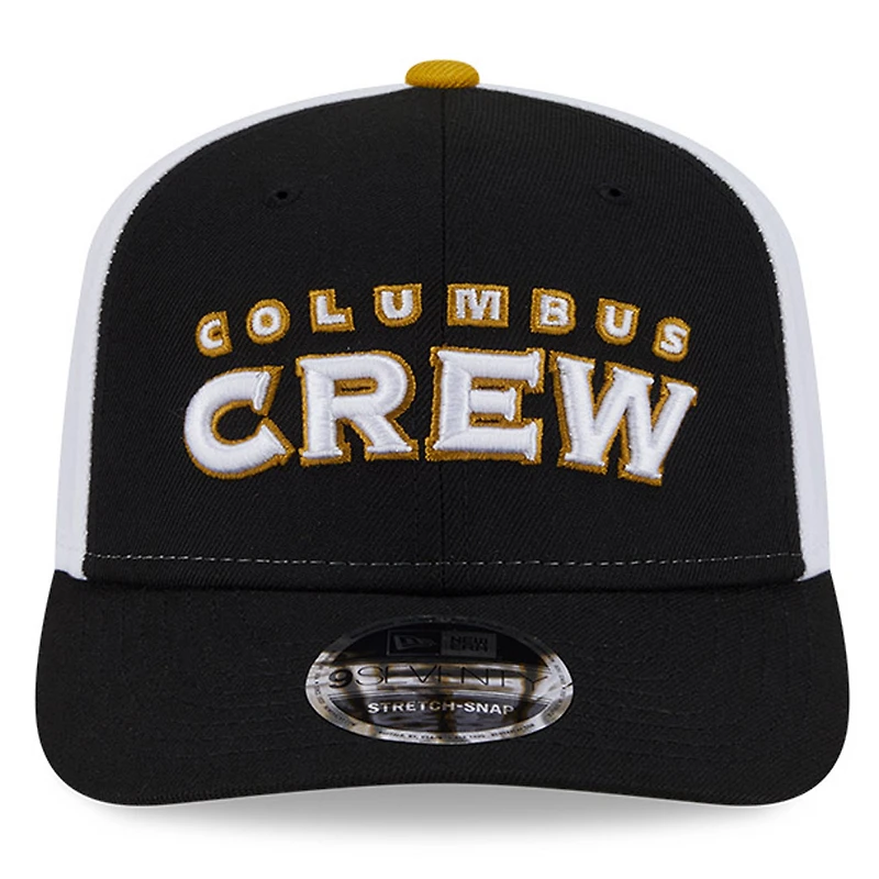 Casquette extensible à boutons-pression Columbus Crew 2025 Third 9SEVENTY New Era noire/blanche pour homme