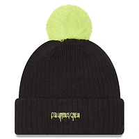 Bonnet en tricot noir Columbus Crew 2025 Jersey Hook Cuff pour homme avec pompon