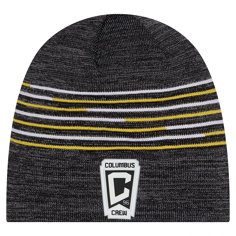 Bonnet tricoté New Era Columbus Crew noir pour homme, collection 2026.