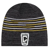 Bonnet tricoté New Era Columbus Crew noir pour homme, collection 2026.