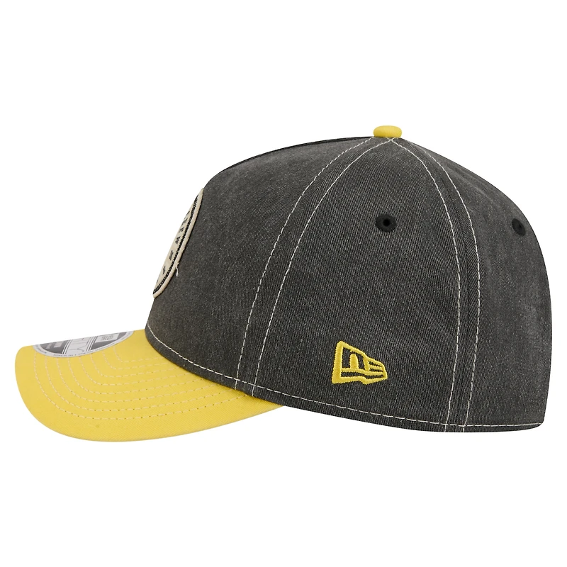 Men's New Era Black Columbus Crew Jersey Hook 9FORTY Adjustable Hat