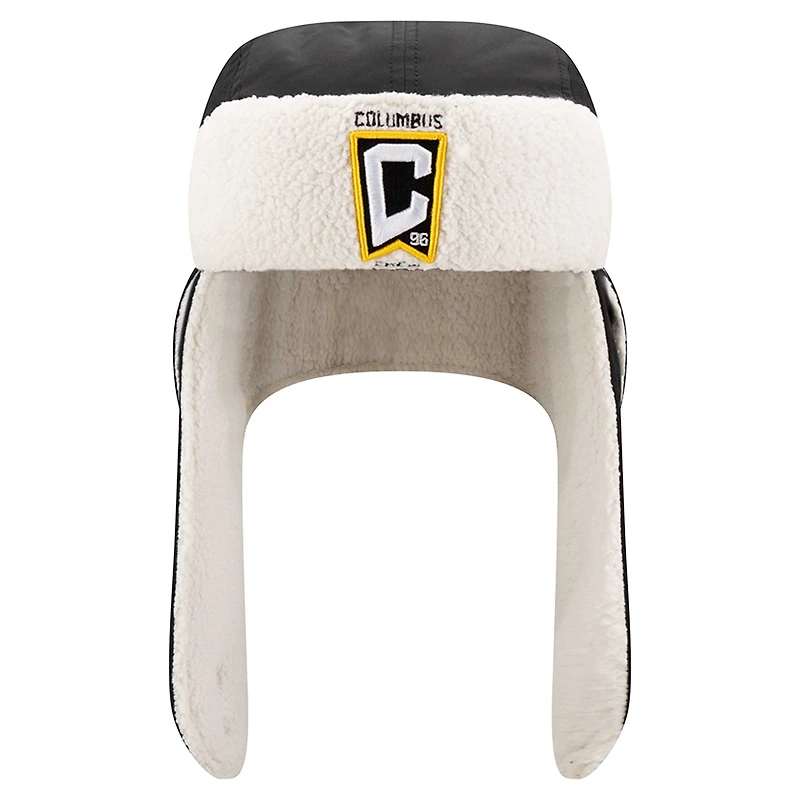 Men's New Era Black Columbus Crew Trapper Knit Hat