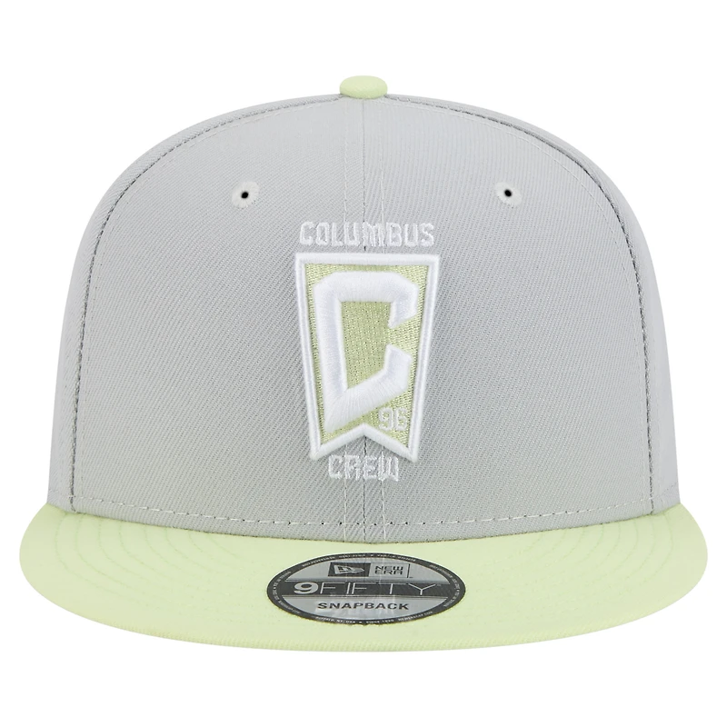 Men's New Era Gray Columbus Crew Color Pack Two-Tone 9FIFTY Snapback Hat