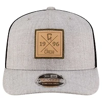 Men's New Era Heather Gray Columbus Crew 9SEVENTY COOLERA Stretch-Snap Adjustable Hat
