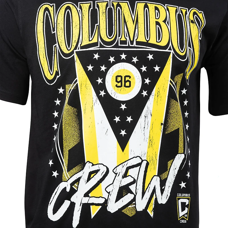 Men's Sport Design Sweden Black Columbus Crew Old School Graphic Relaxed T-Shirt